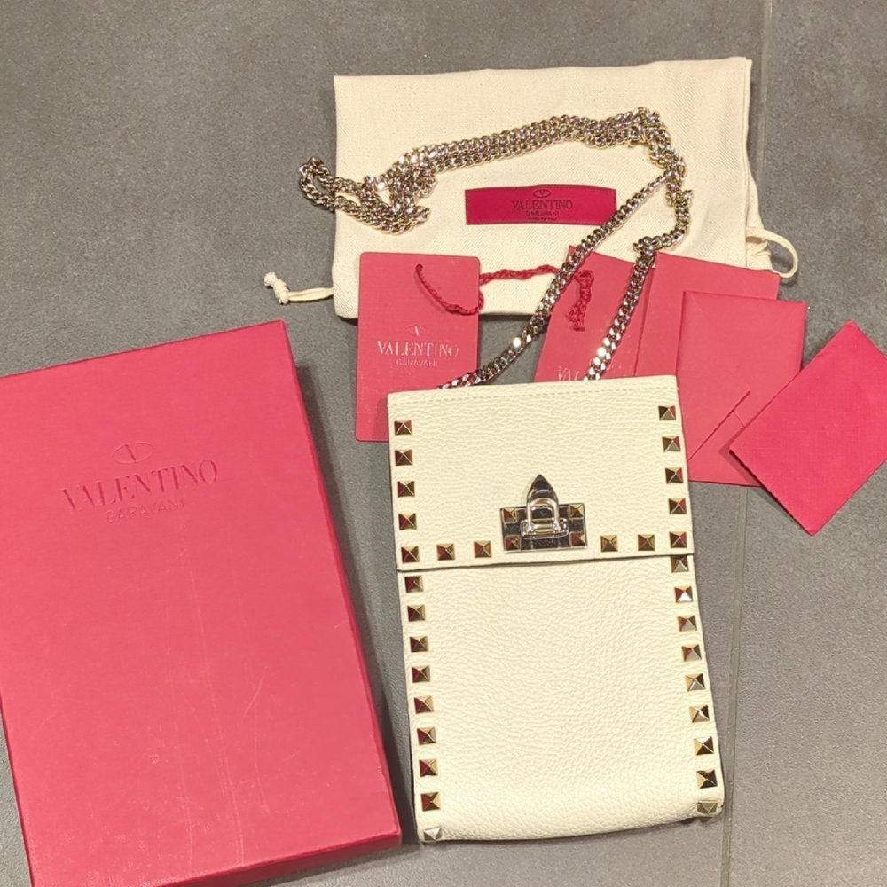 Valentino Ivory Studded Crossbody Bag